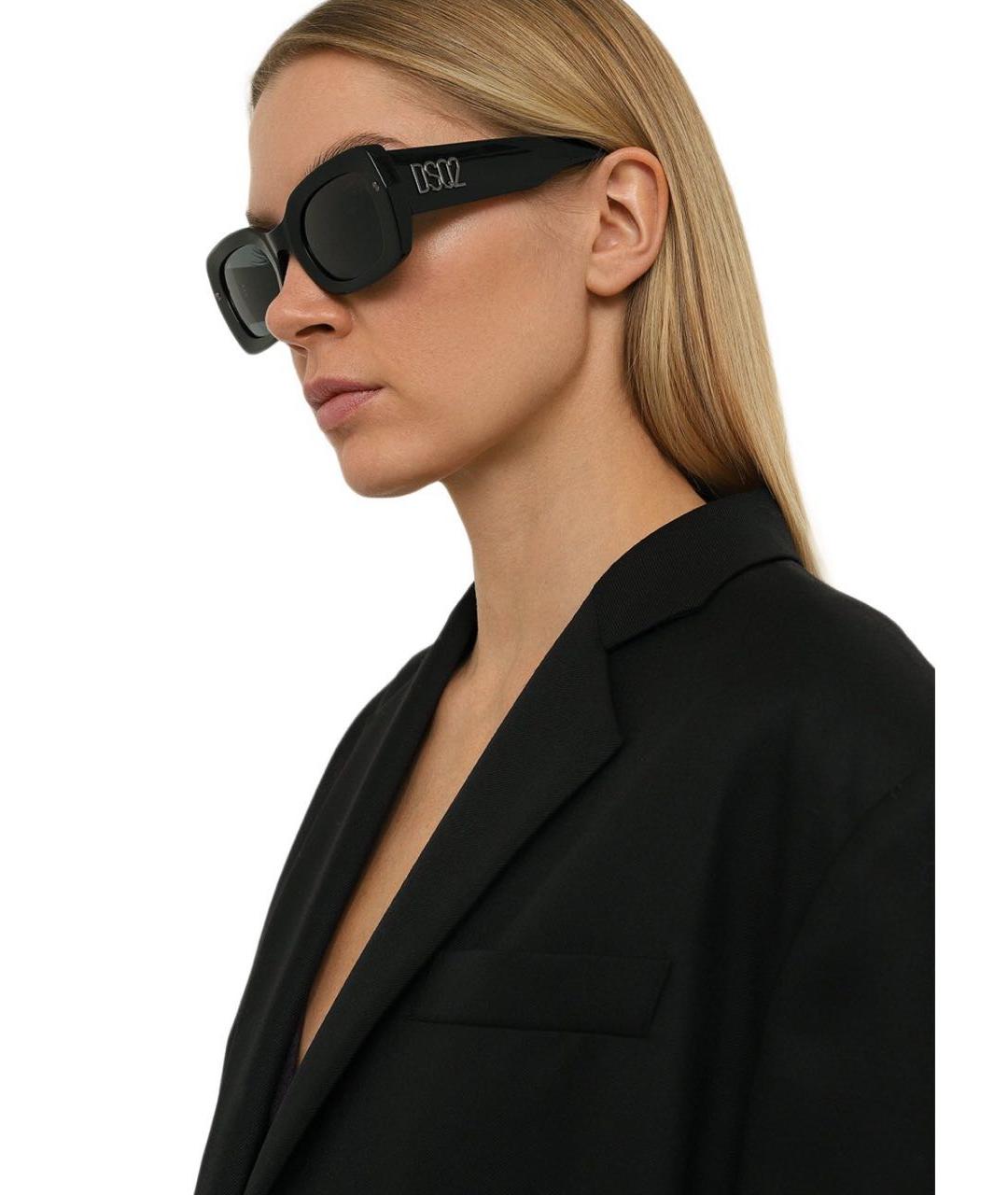 DSQUARED2 Черные пластиковые солнцезащитные очки, фото 4