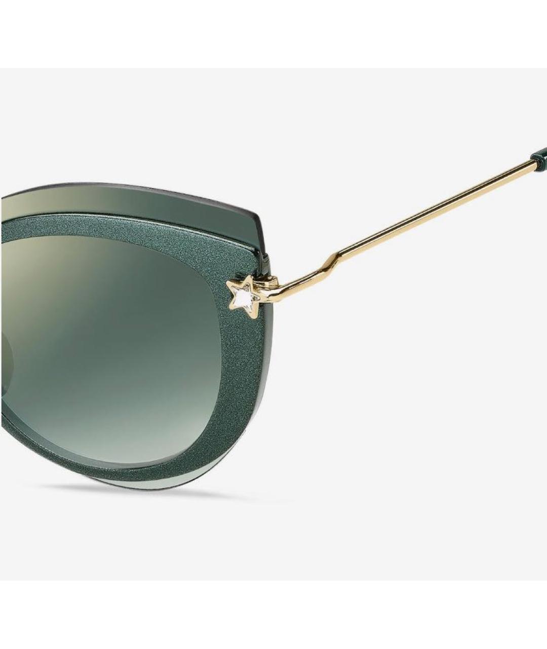 JIMMY CHOO Зеленые пластиковые солнцезащитные очки, фото 3