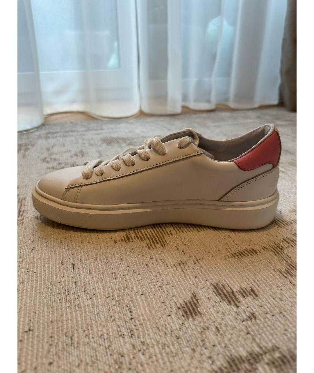 MSGM Белые кожаные кеды, фото 5