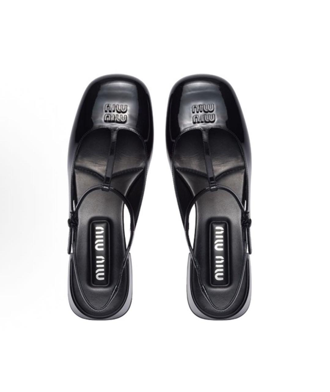 MIU MIU Черные кожаные туфли, фото 4