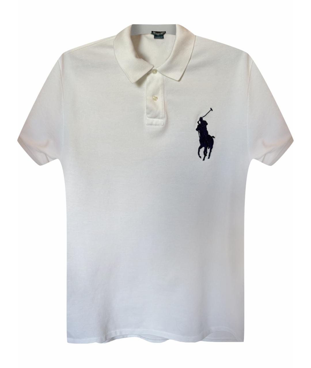 POLO RALPH LAUREN Белое хлопковое поло с коротким рукавом, фото 1