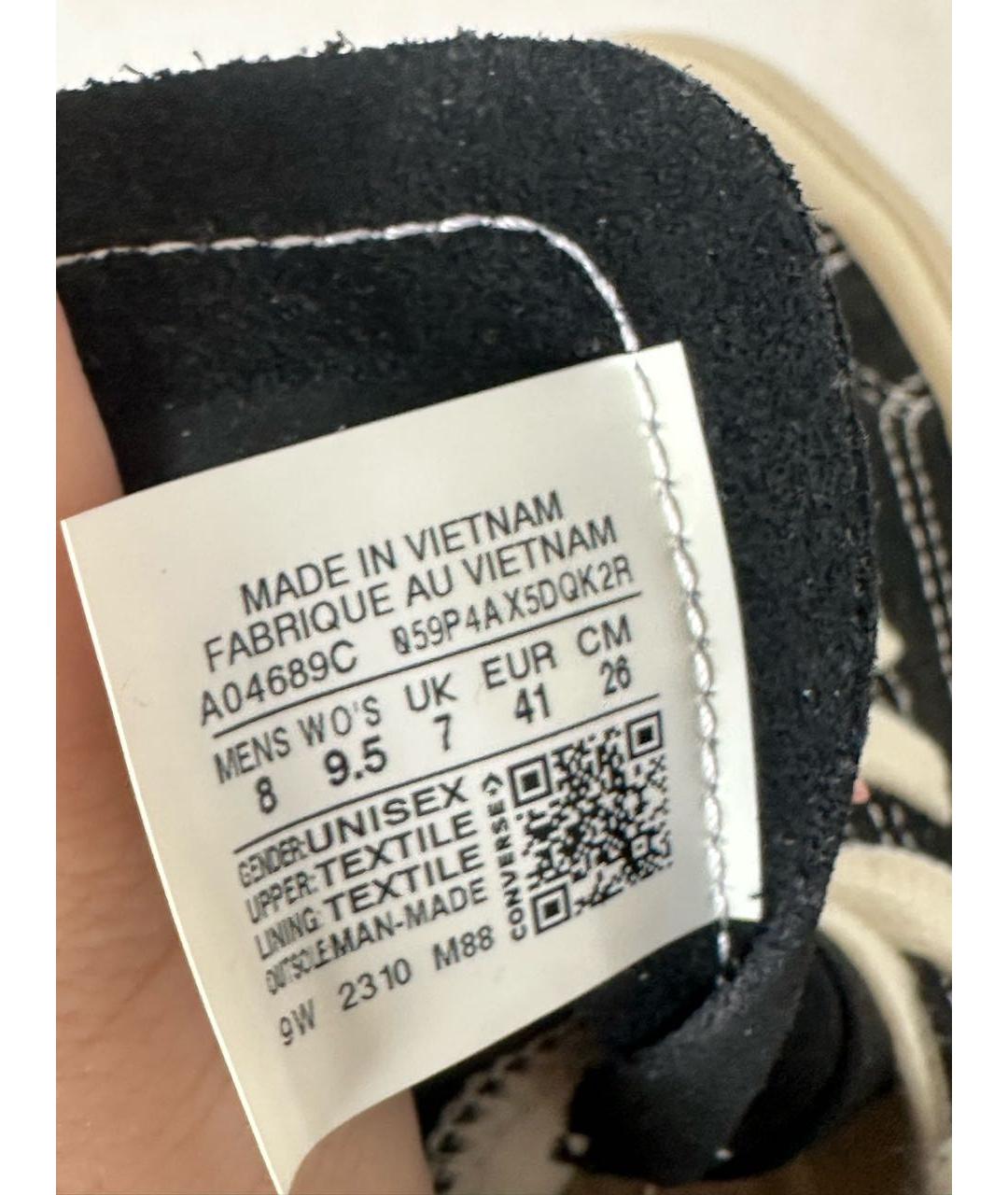 CONVERSE Черные текстильные кеды, фото 3