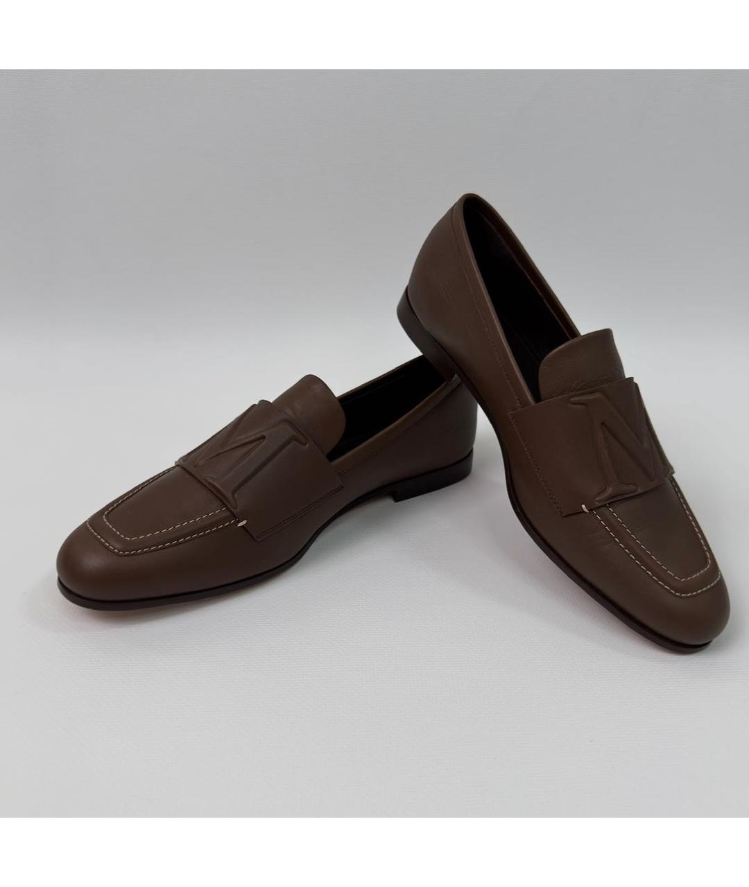 MAX MARA Коричневые кожаные лоферы, фото 8