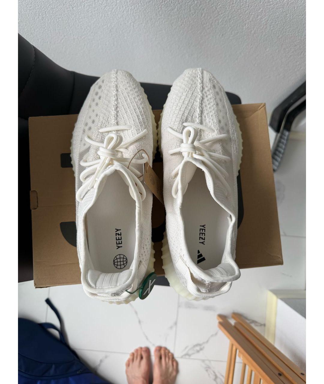 ADIDAS YEEZY Белые низкие кроссовки / кеды, фото 3