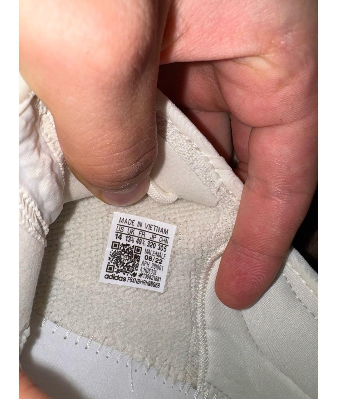 ADIDAS YEEZY Белые низкие кроссовки / кеды, фото 5