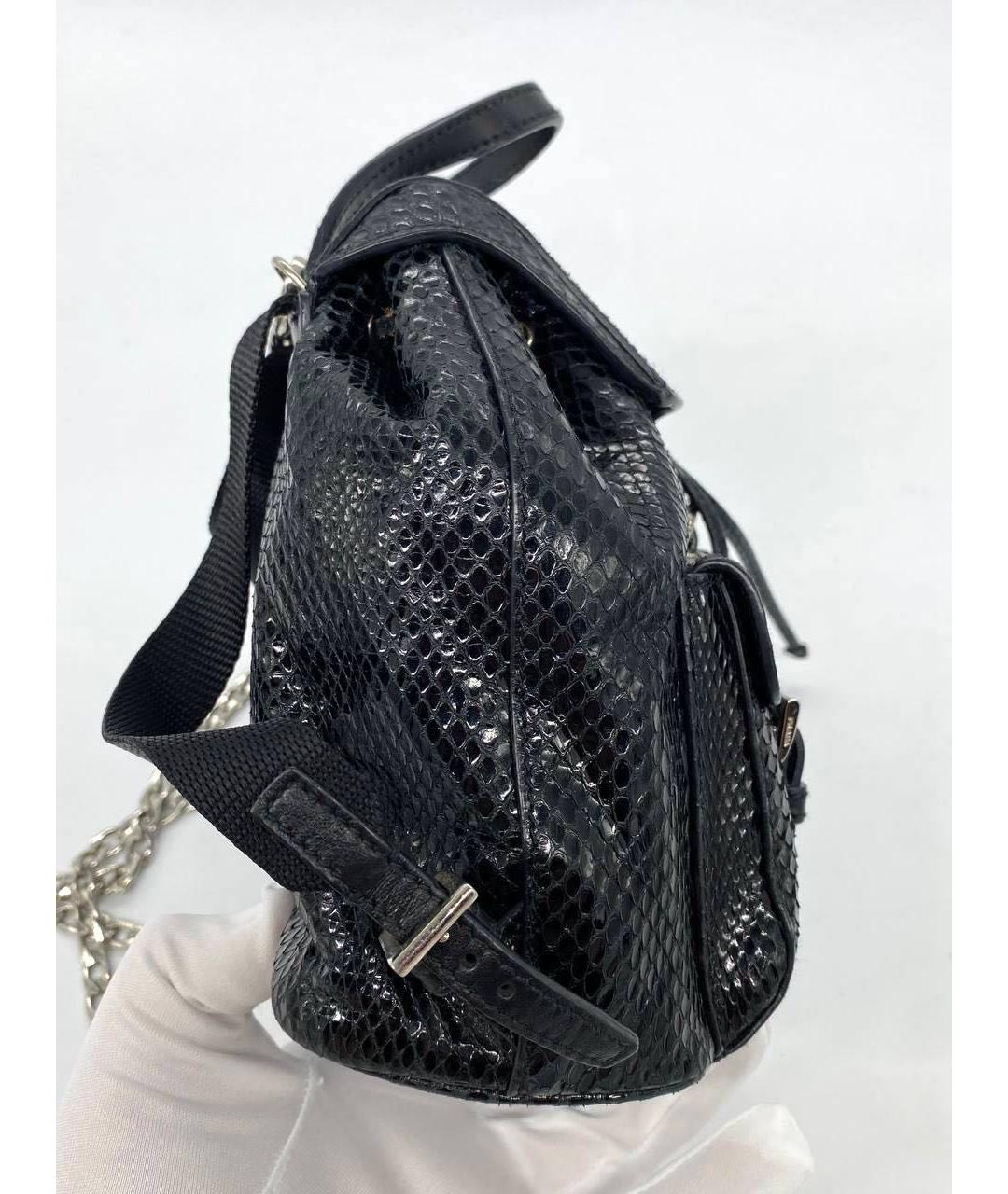 PRADA Черный рюкзак из экзотической кожи, фото 3