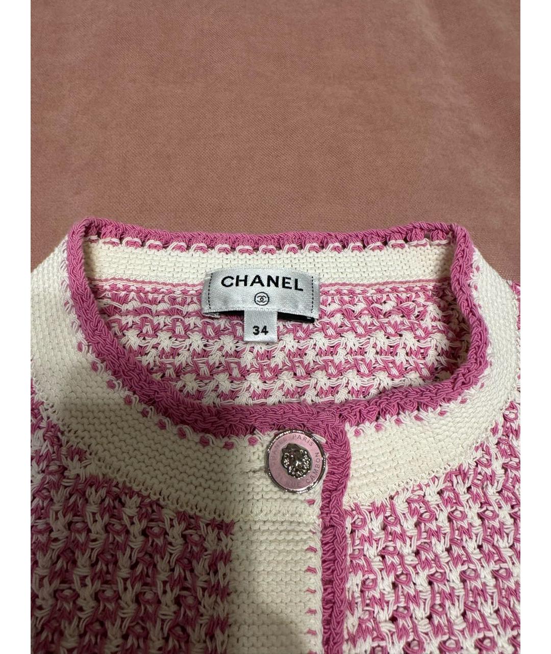 CHANEL Розовое хлопковое повседневное платье, фото 3