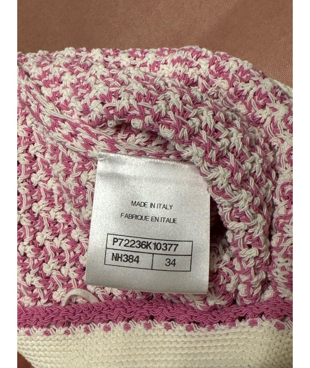 CHANEL Розовое хлопковое повседневное платье, фото 5