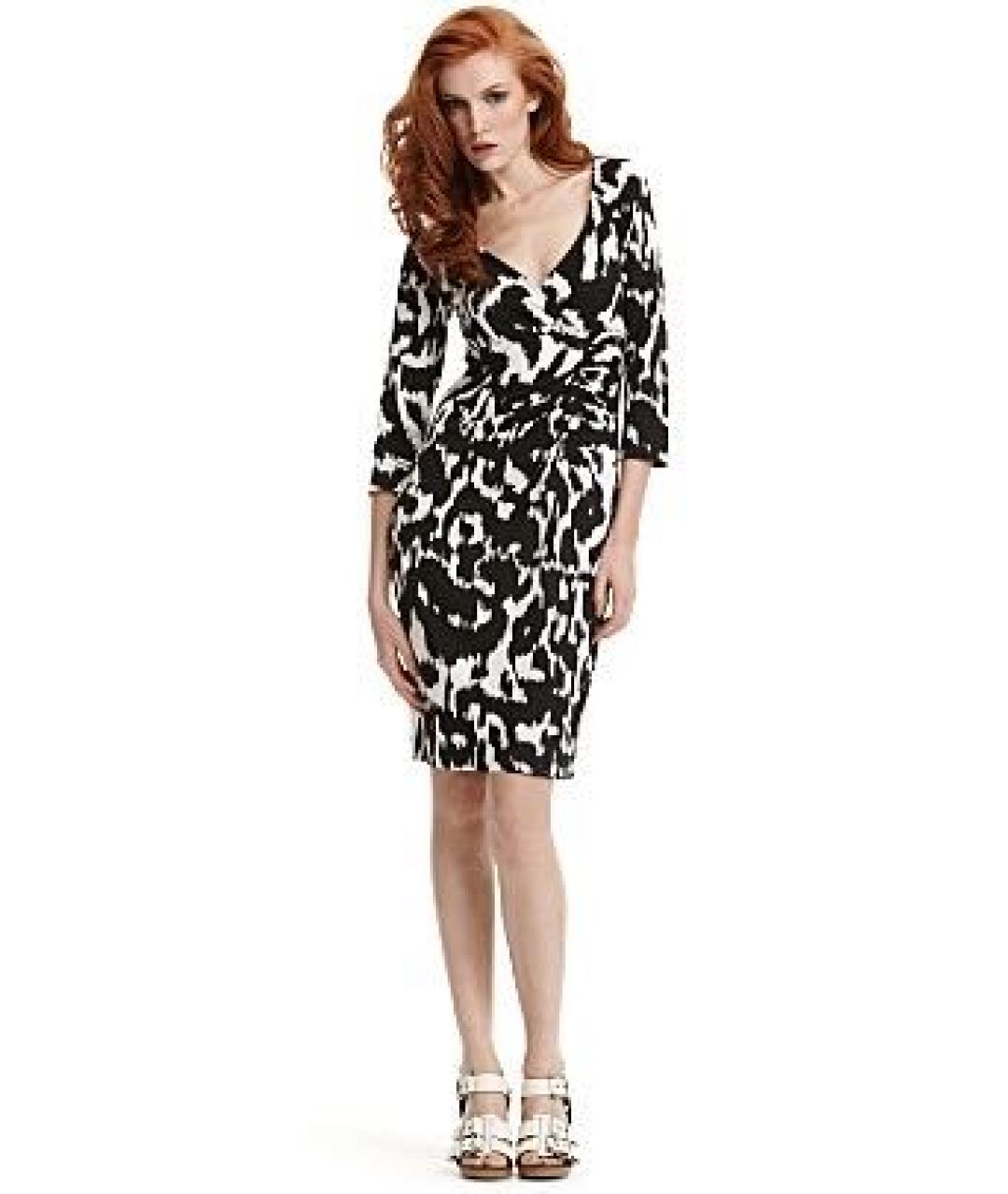 DIANE VON FURSTENBERG Мульти шелковое повседневное платье, фото 7