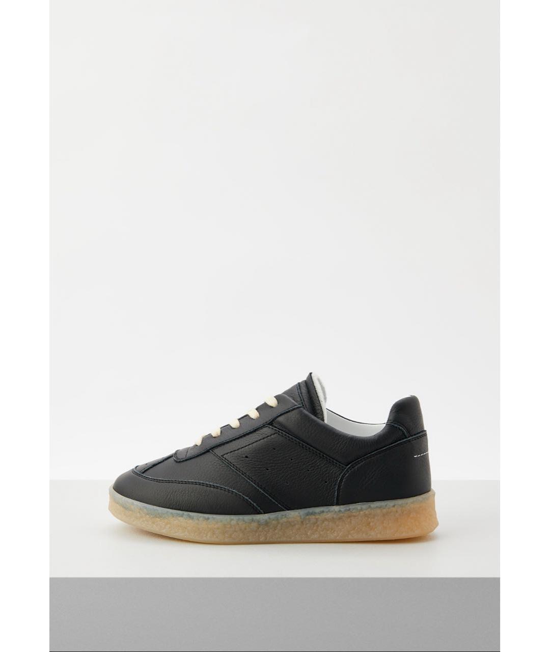 MM6 MAISON MARGIELA Черные кожаные кеды, фото 5