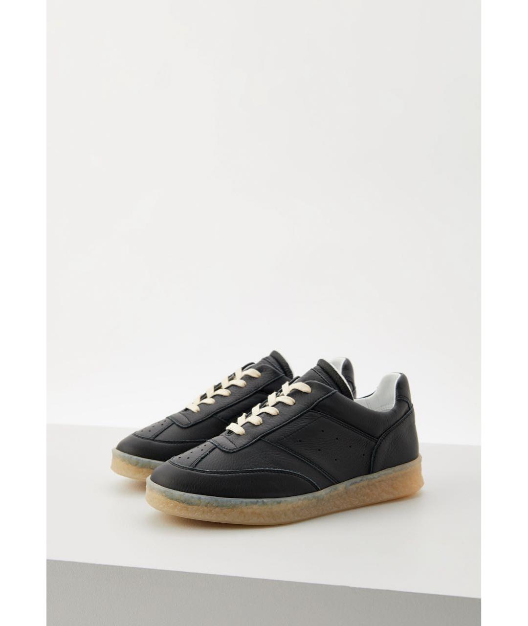 MM6 MAISON MARGIELA Черные кожаные кеды, фото 3