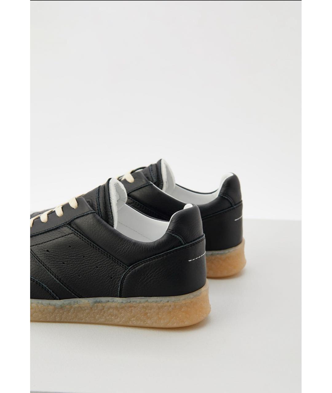 MM6 MAISON MARGIELA Черные кожаные кеды, фото 4