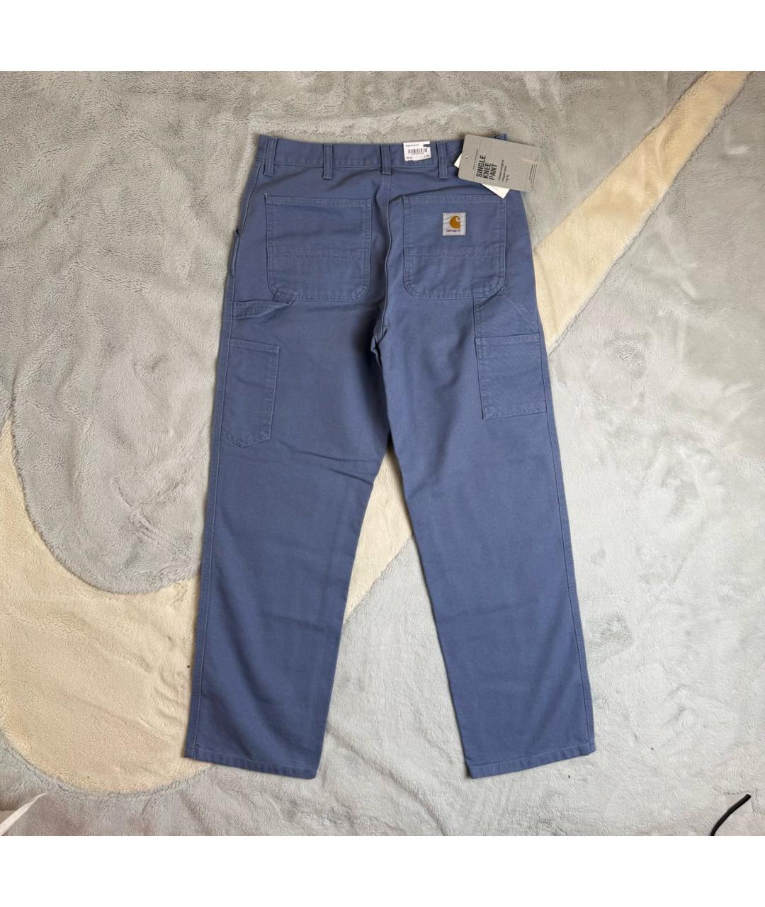 CARHARTT Голубые хлопковые прямые джинсы, фото 3