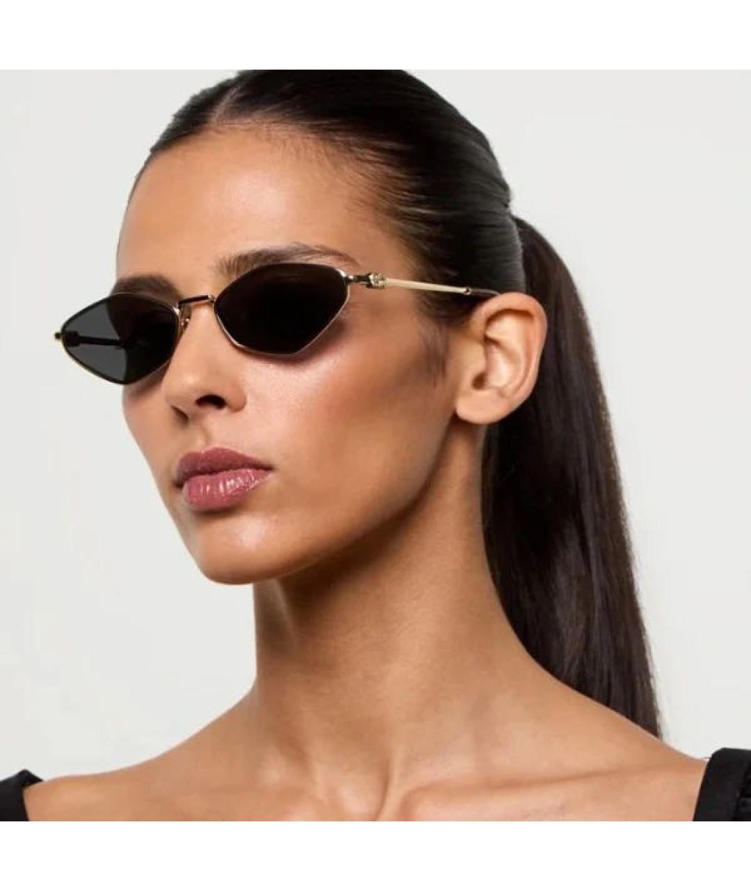 MIU MIU Коричневые металлические солнцезащитные очки, фото 4