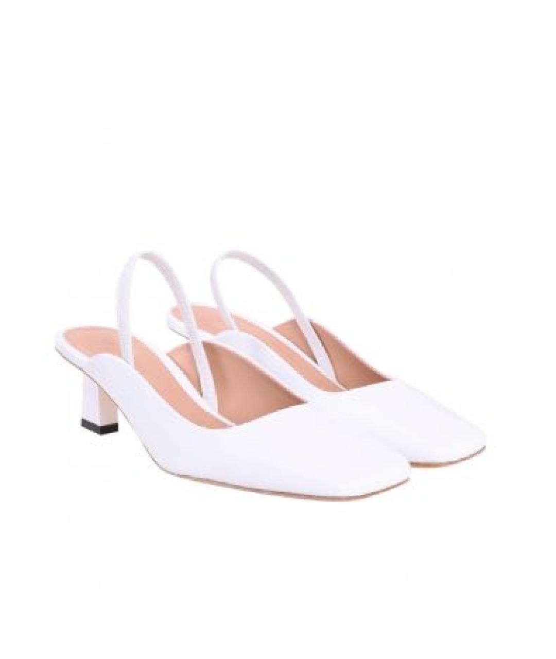 SPORTMAX Белые кожаные туфли, фото 2