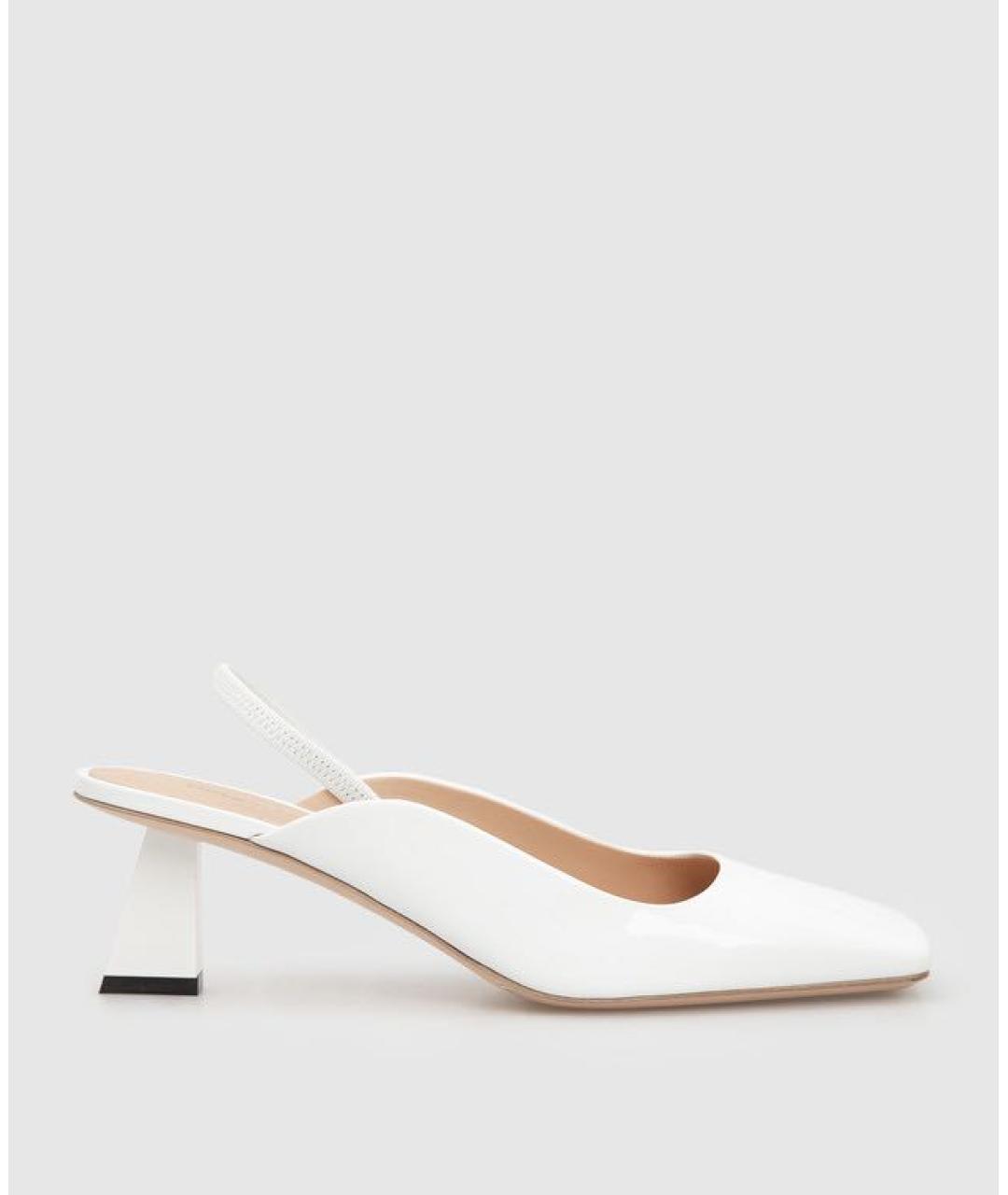 SPORTMAX Белые кожаные туфли, фото 8