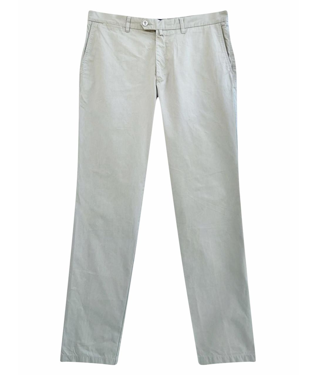 ERMENEGILDO ZEGNA Бежевые хлопковые брюки чинос, фото 1