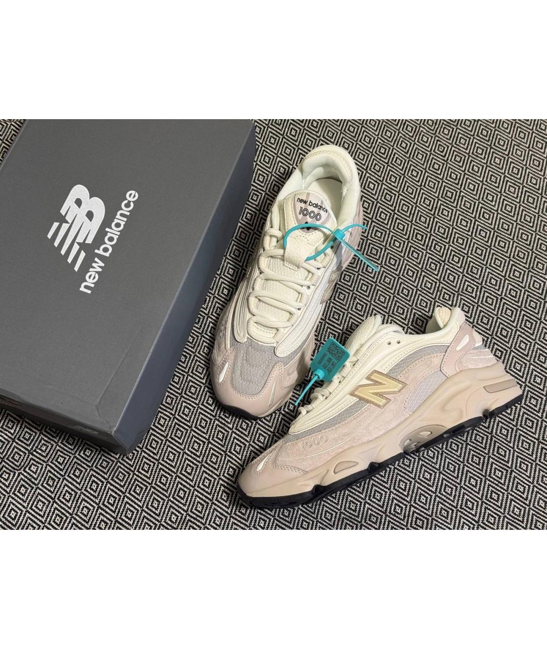 NEW BALANCE Белые замшевые низкие кроссовки / кеды, фото 3