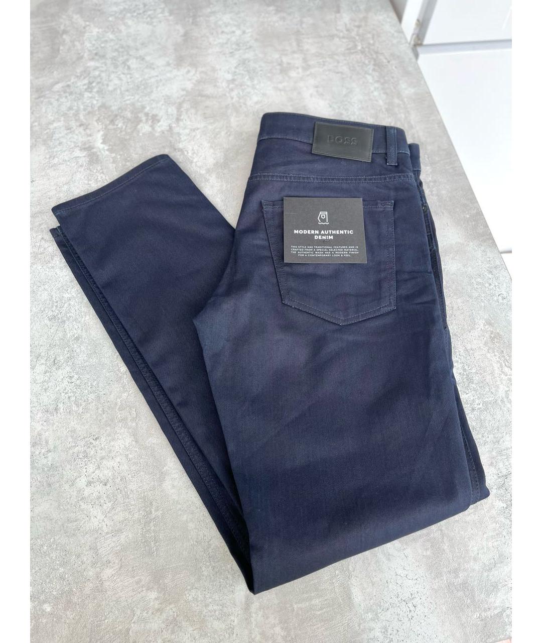 HUGO BOSS Темно-синие хлопковые брюки чинос, фото 3