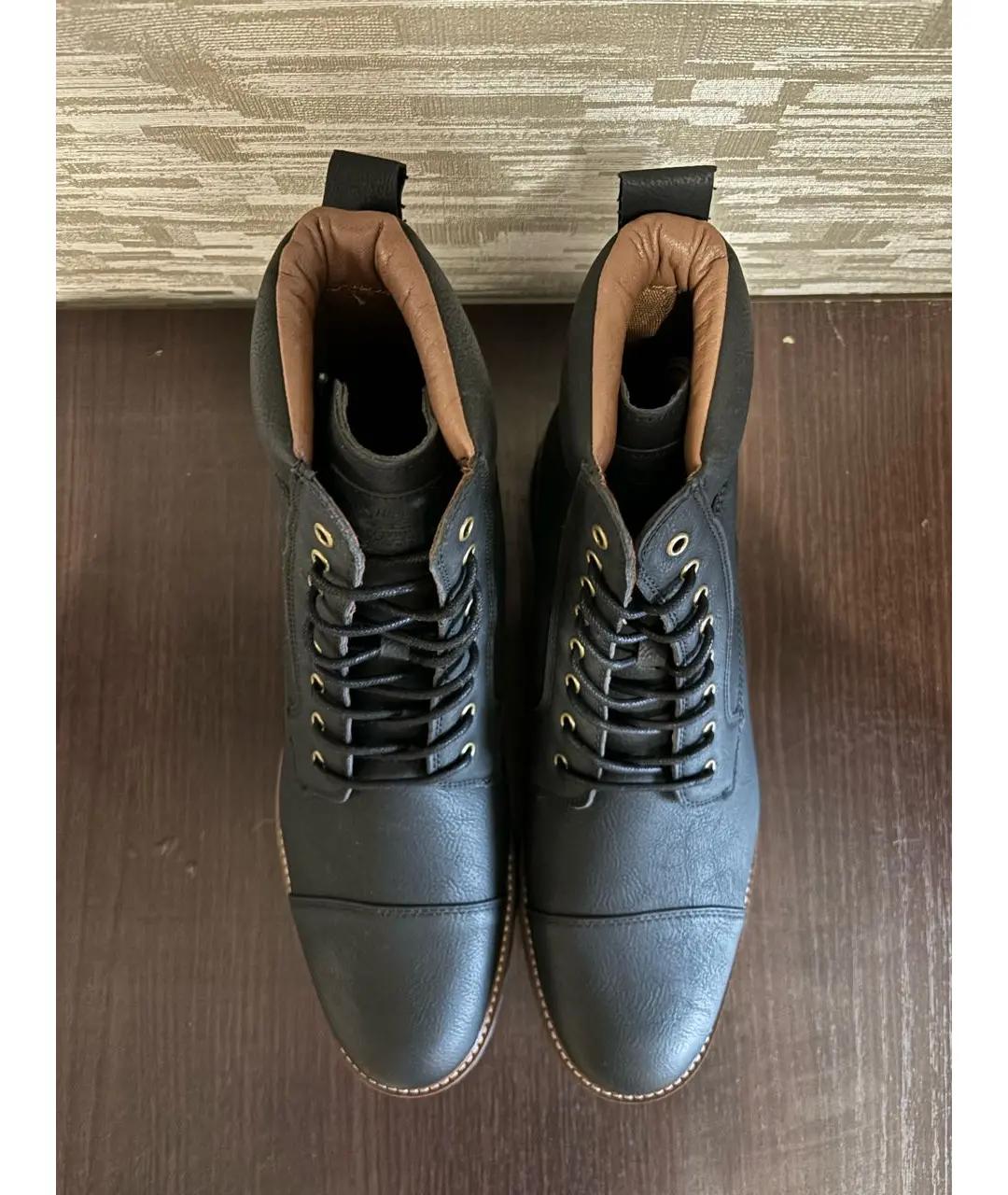 LEVI'S Черные высокие ботинки из искусственной кожи, фото 3