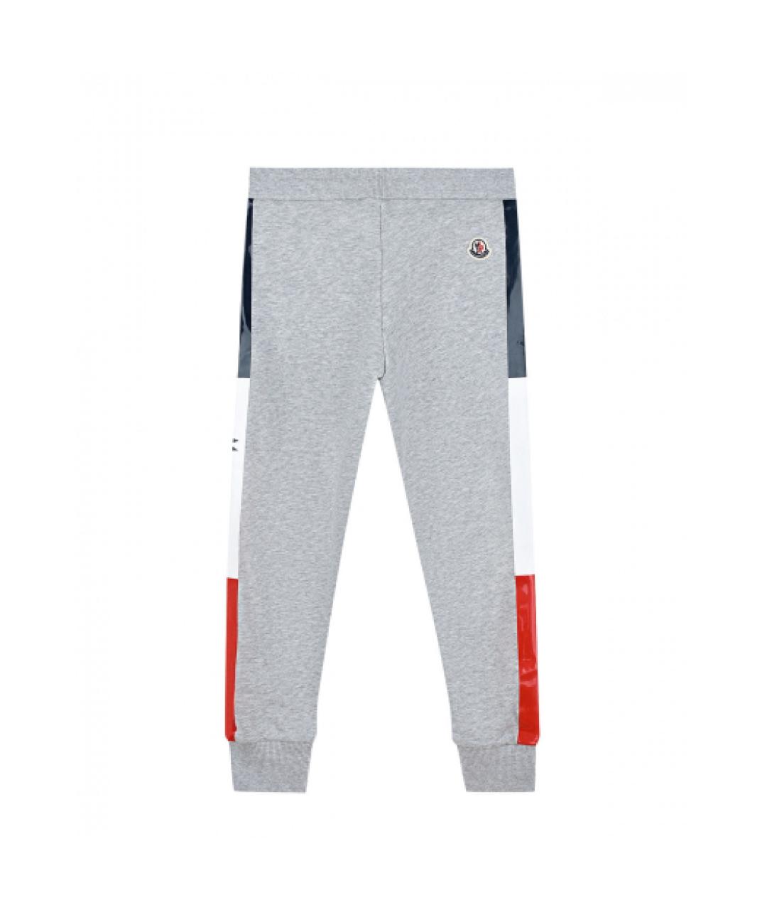 MONCLER Серые хлопковые брюки и шорты, фото 2