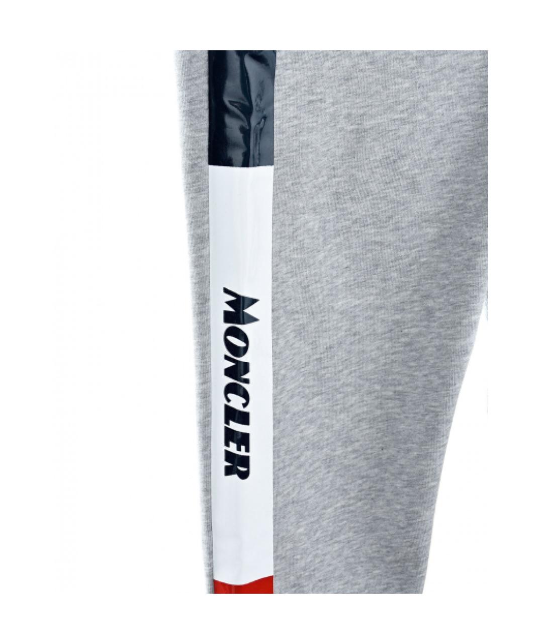 MONCLER Серые хлопковые брюки и шорты, фото 4