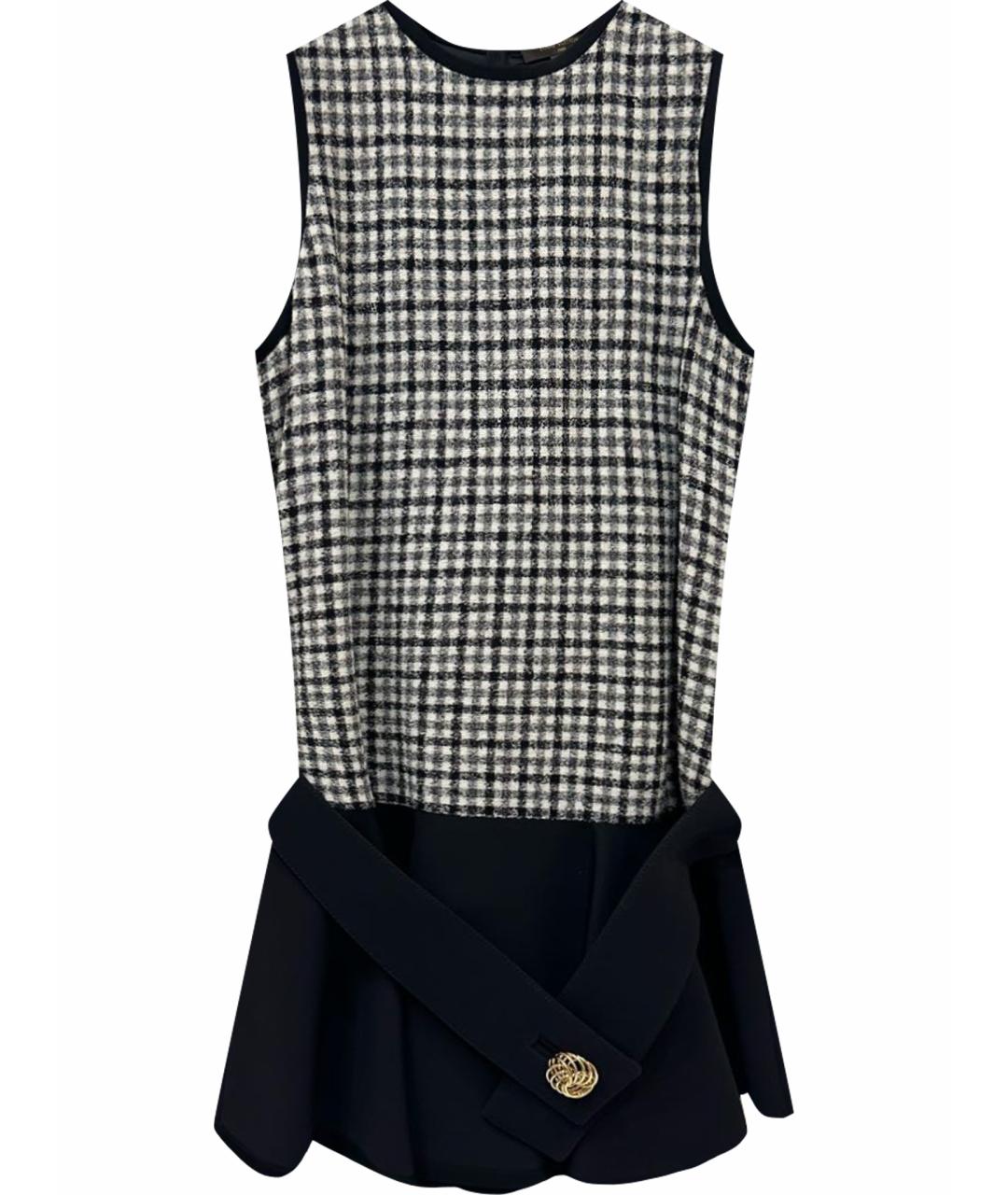 LOUIS VUITTON Черное шерстяное коктейльное платье, фото 1