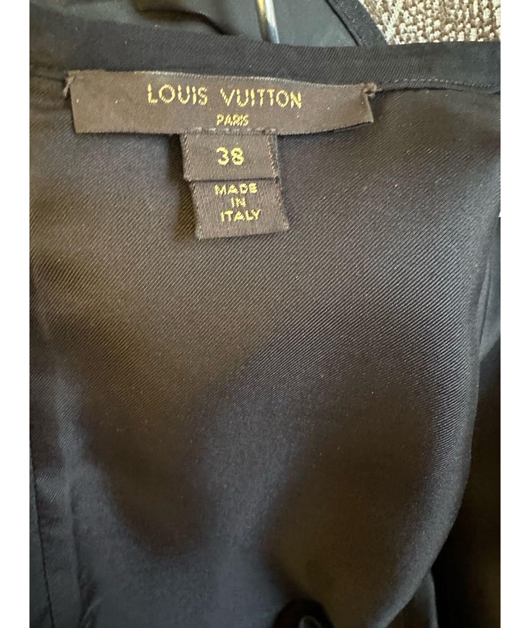 LOUIS VUITTON Черное шерстяное коктейльное платье, фото 3