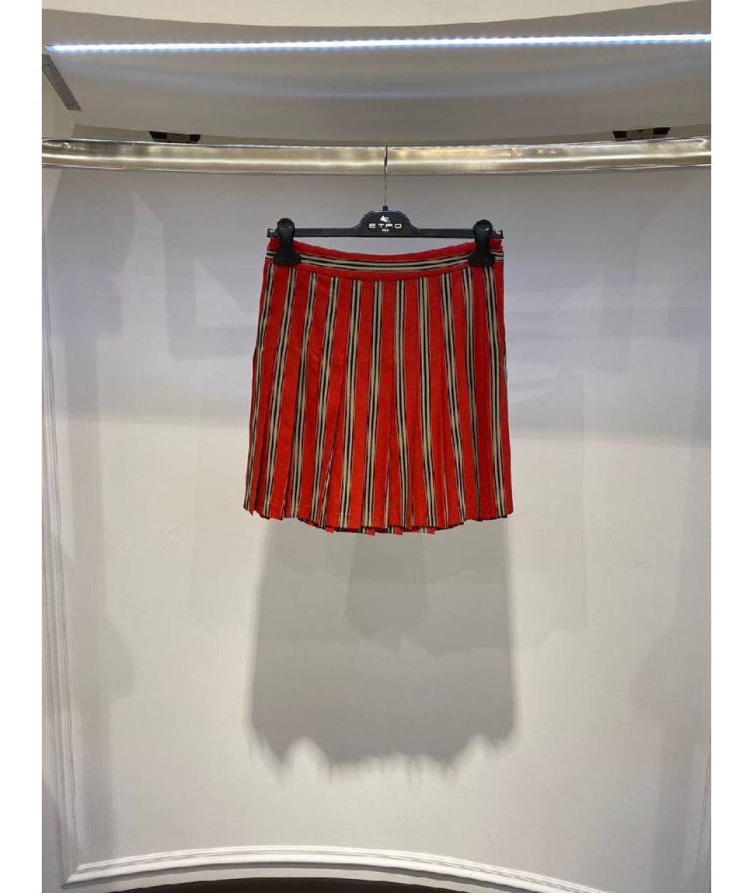 ETRO Красная юбка мини, фото 2