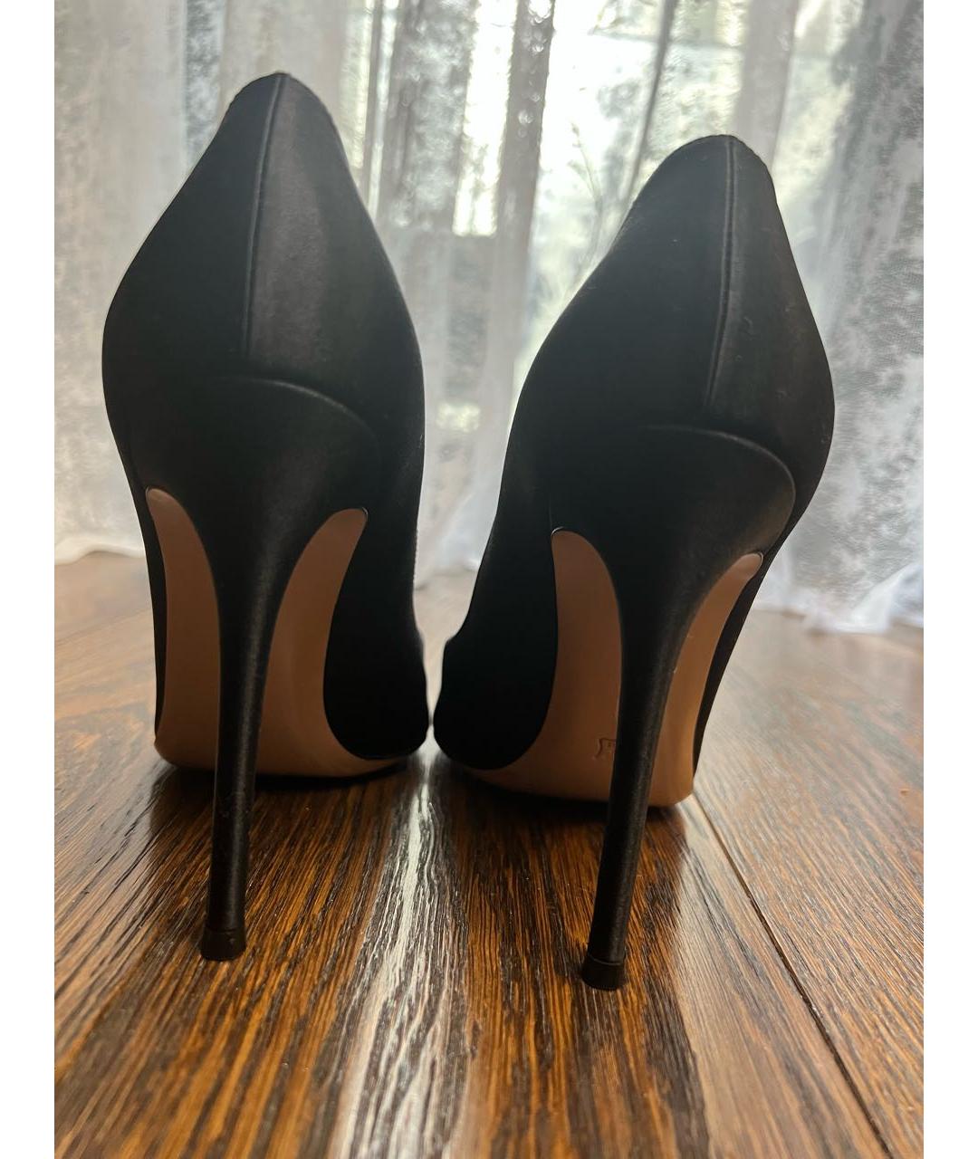 GIANVITO ROSSI Черные текстильные туфли, фото 4