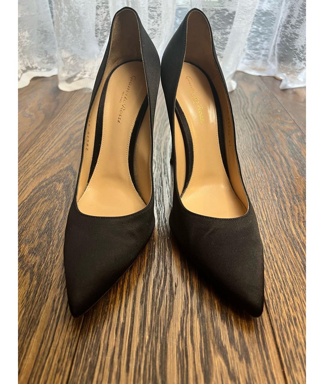 GIANVITO ROSSI Черные текстильные туфли, фото 6