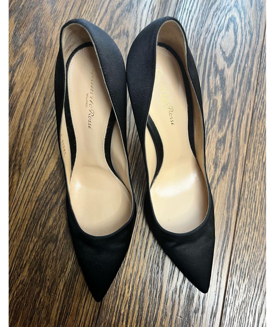 GIANVITO ROSSI Черные текстильные туфли, фото 2