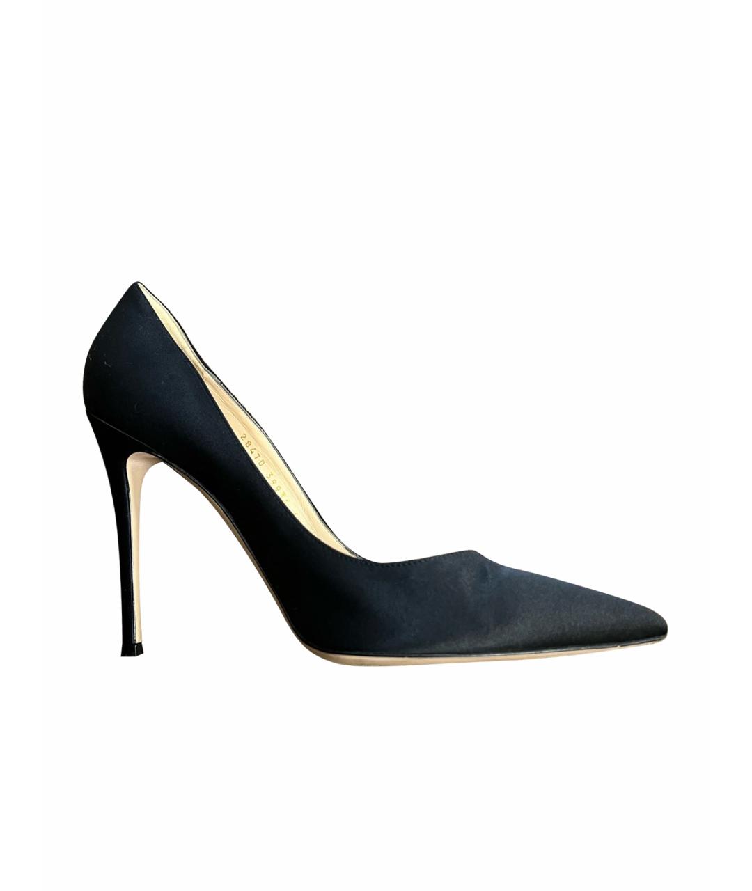 GIANVITO ROSSI Черные текстильные туфли, фото 1