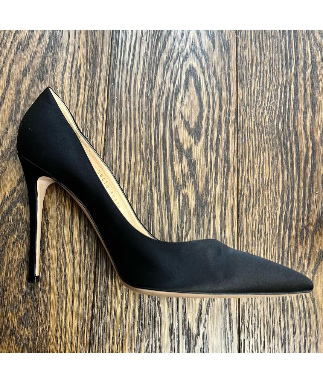 GIANVITO ROSSI Черные текстильные туфли, фото 8