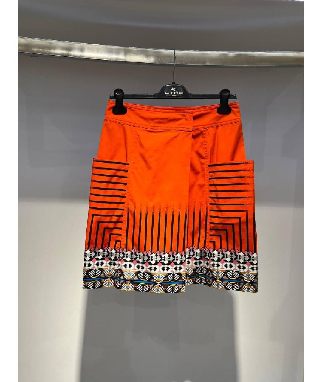ETRO Оранжевая юбка мини, фото 3