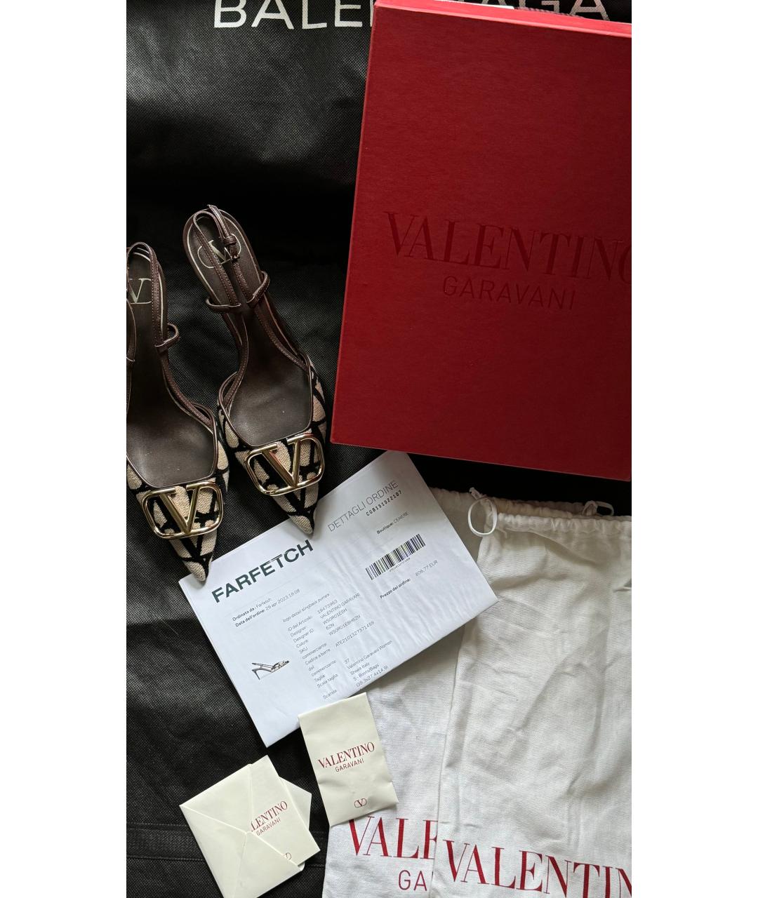 VALENTINO Бежевые лодочки на низком каблуке, фото 4