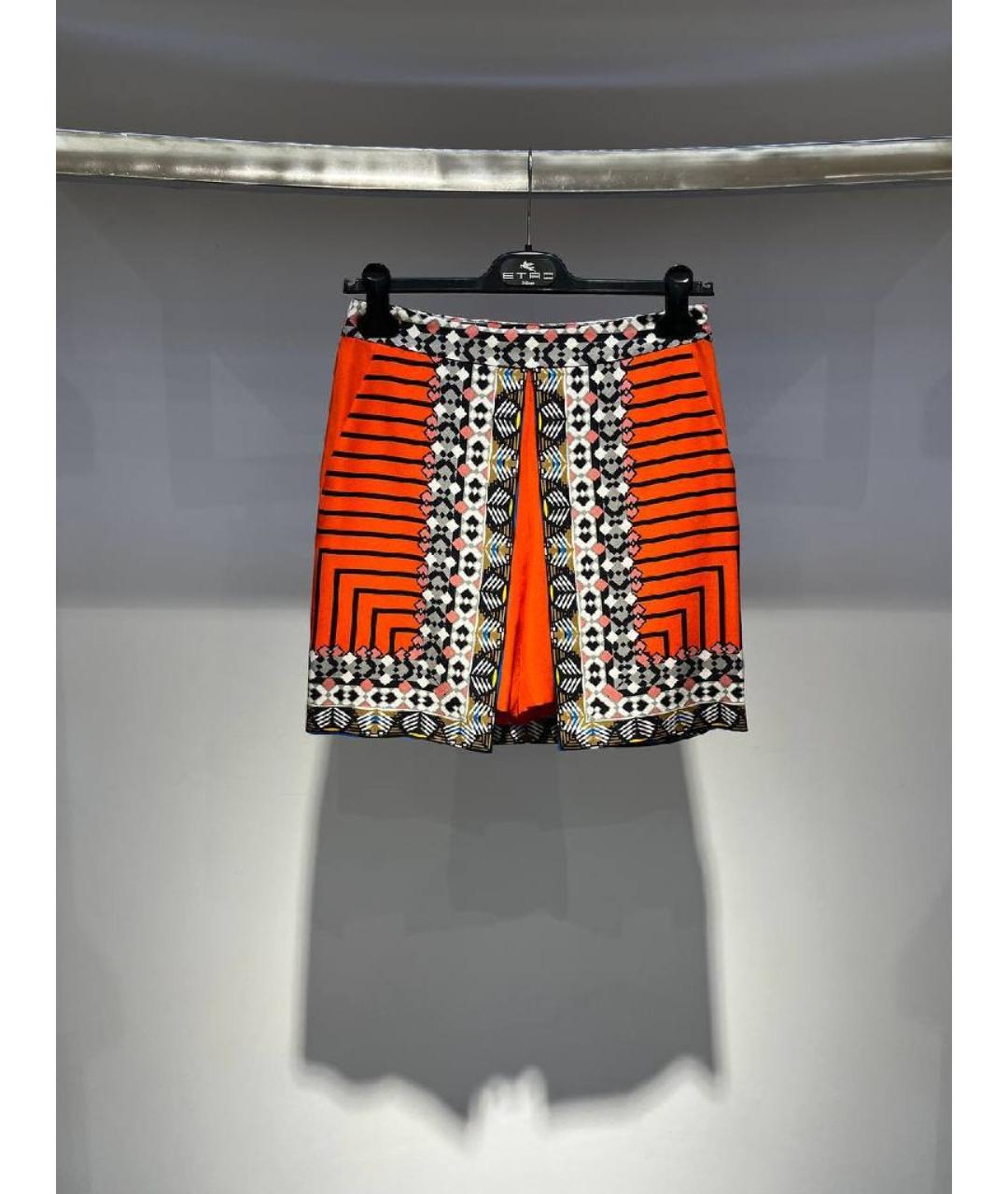 ETRO Оранжевая юбка мини, фото 3