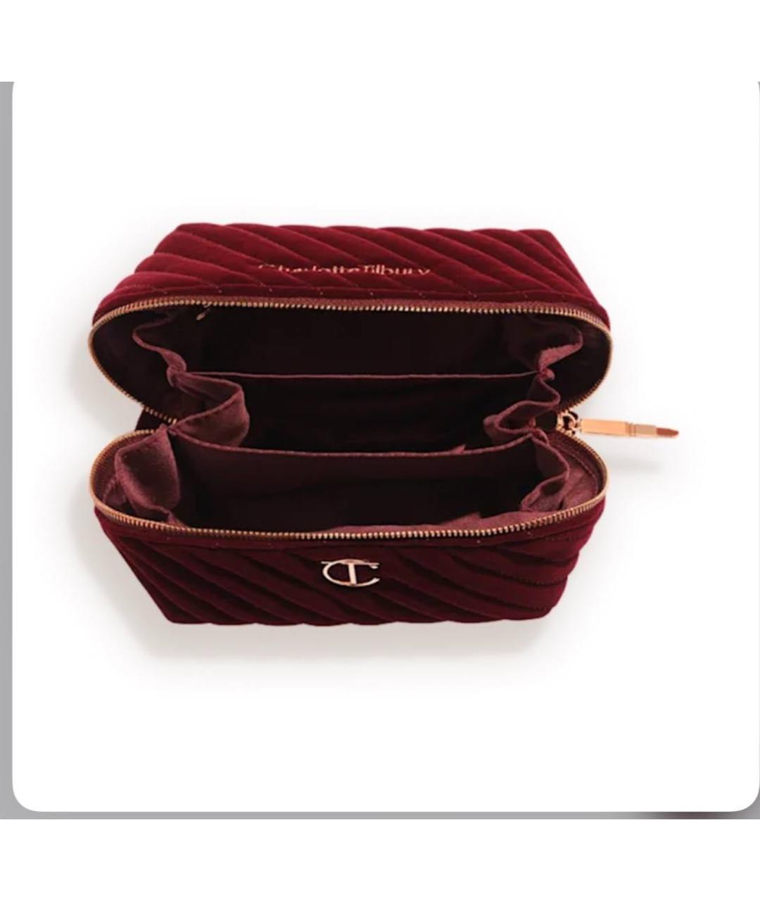 CHARLOTTE TILBURY Бордовая косметичка, фото 3