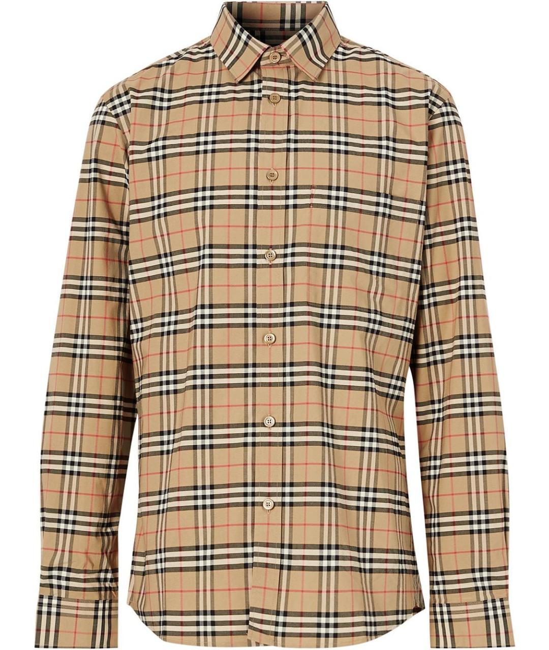 BURBERRY Бежевая хлопковая рубашка, фото 1