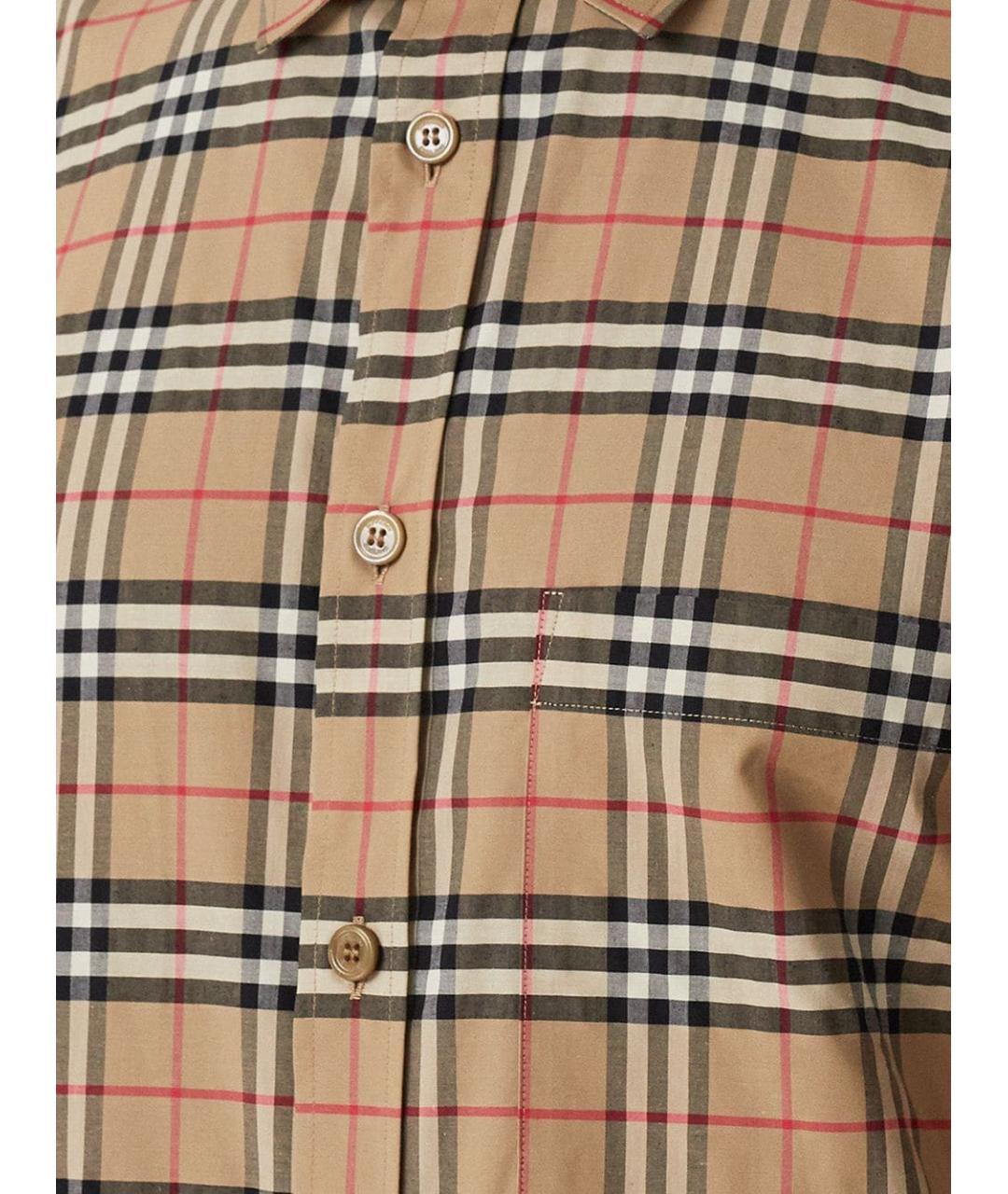 BURBERRY Бежевая хлопковая рубашка, фото 2