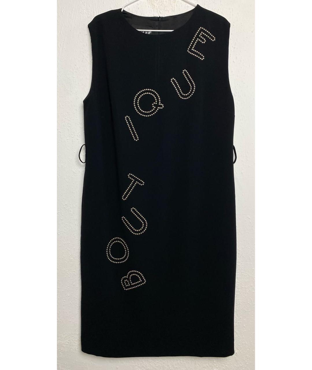 BOUTIQUE MOSCHINO Черное ацетатное повседневное платье, фото 9