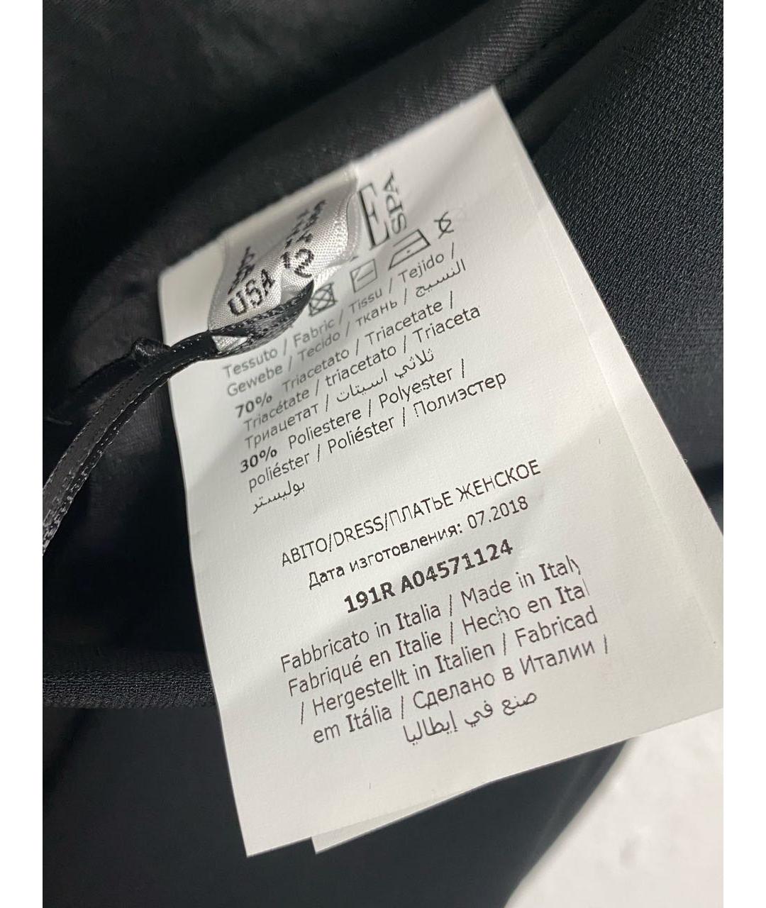 BOUTIQUE MOSCHINO Черное ацетатное повседневное платье, фото 7