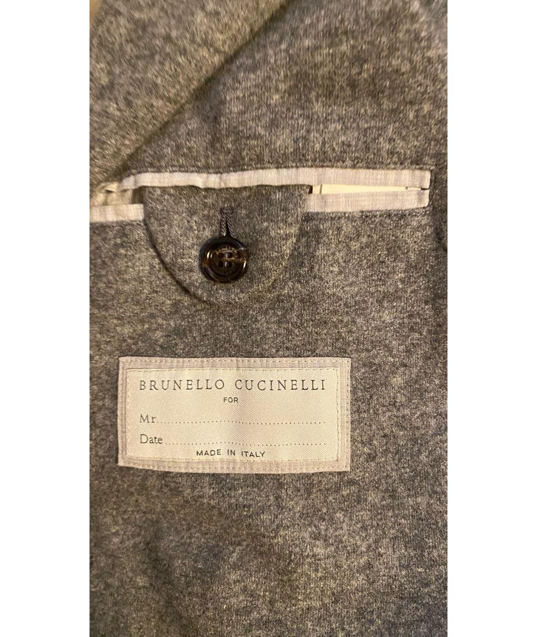 BRUNELLO CUCINELLI Серый повседневный костюм, фото 4