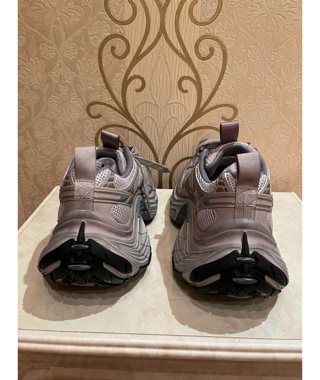 BALENCIAGA Бежевые высокие кроссовки / кеды, фото 4