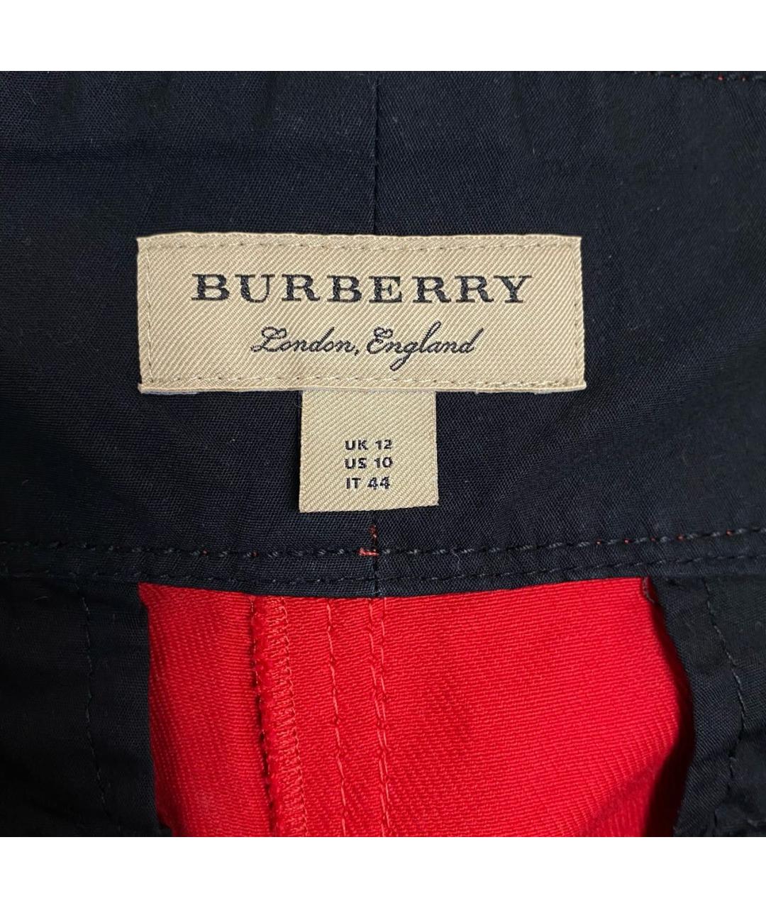 BURBERRY Красные хлопковые брюки широкие, фото 6