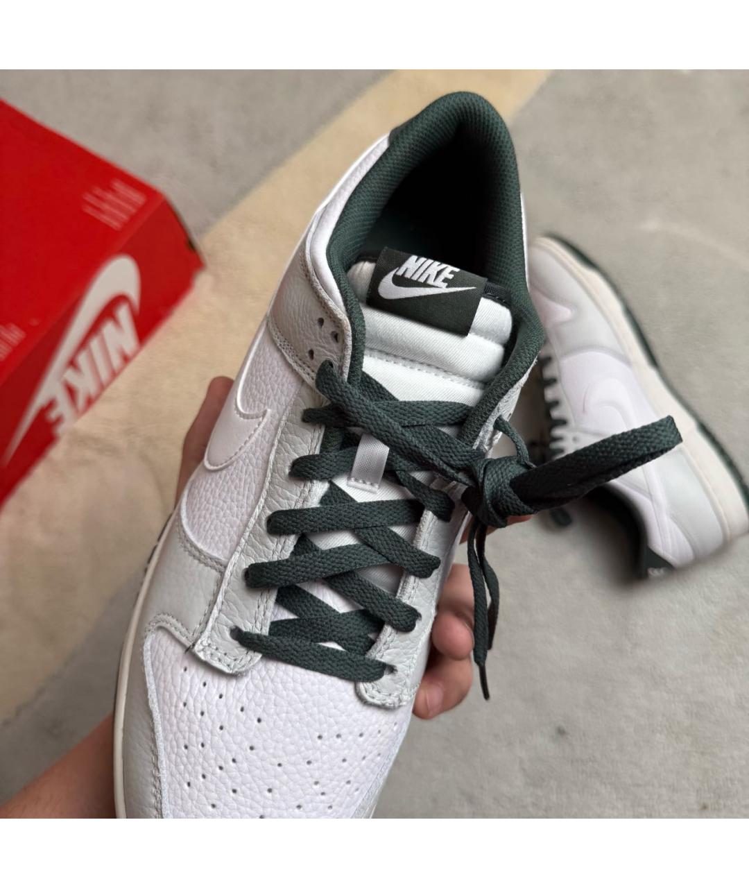 NIKE Серые кожаные низкие кроссовки / кеды, фото 7