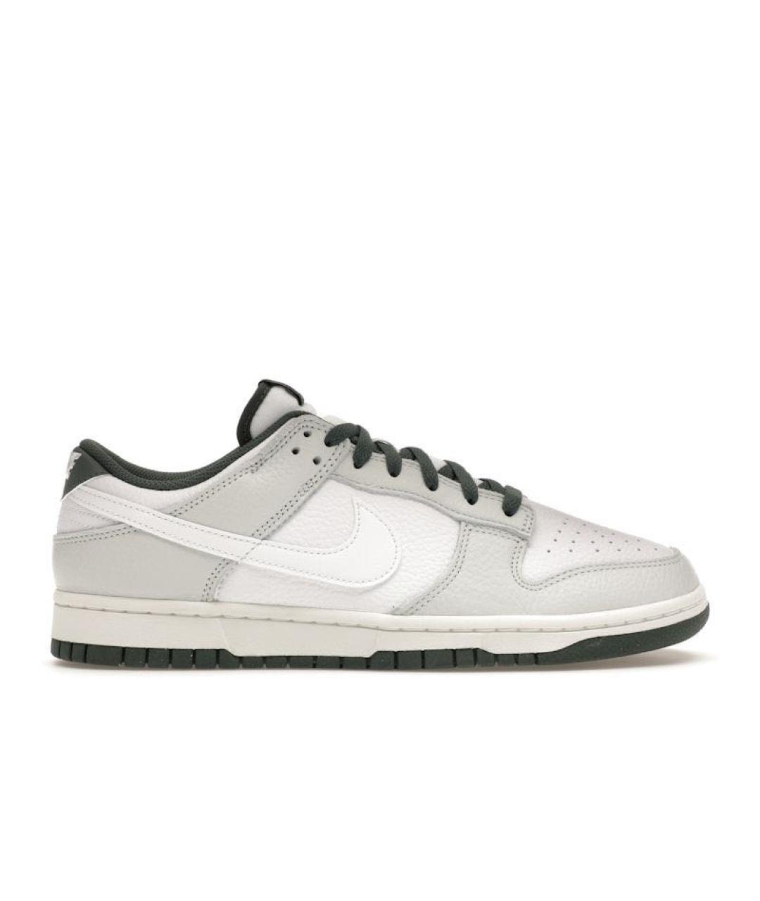 NIKE Серые кожаные низкие кроссовки / кеды, фото 1