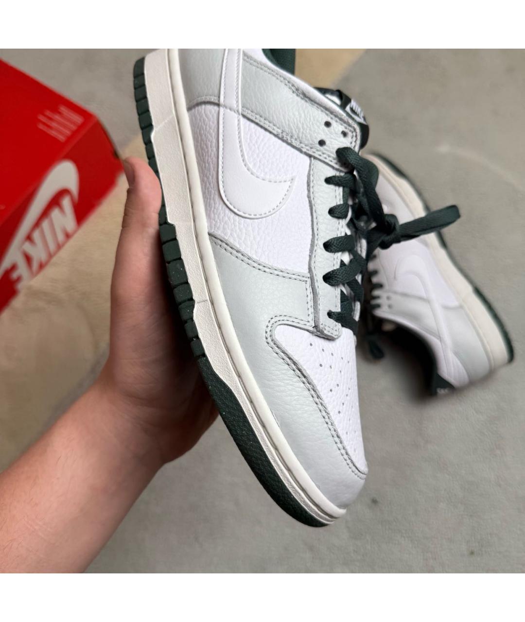NIKE Серые кожаные низкие кроссовки / кеды, фото 6