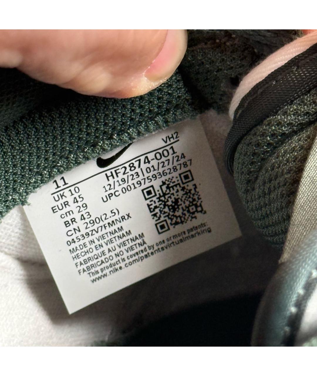 NIKE Серые кожаные низкие кроссовки / кеды, фото 8