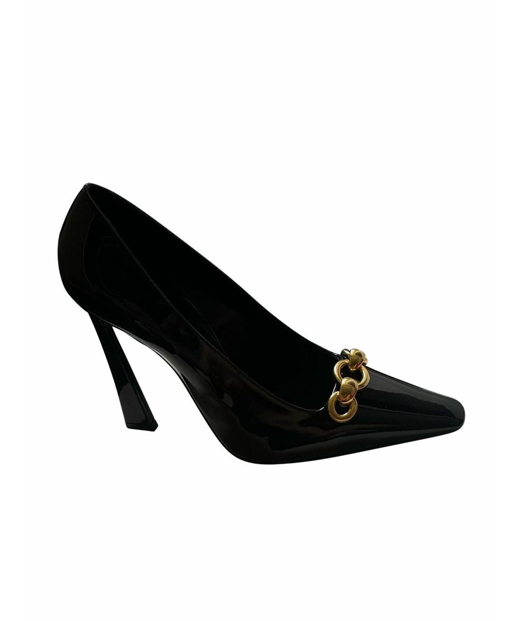 SAINT LAURENT Черные туфли из лакированной кожи, фото 1